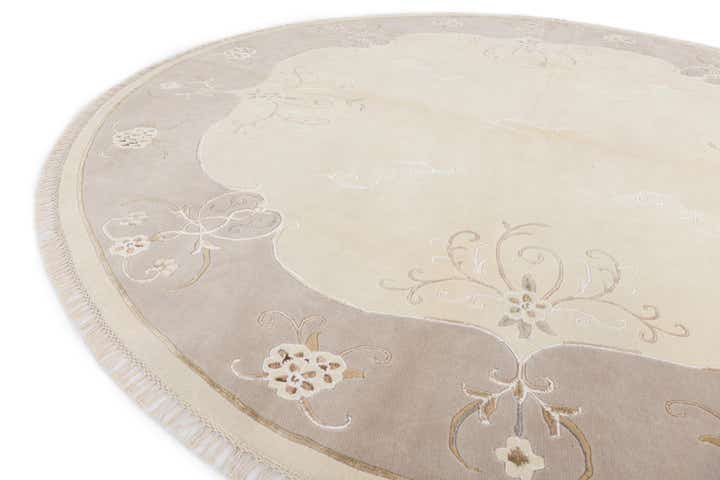 9' 11 x 9' 11 Hand Knotted Darya Wool Round Rug