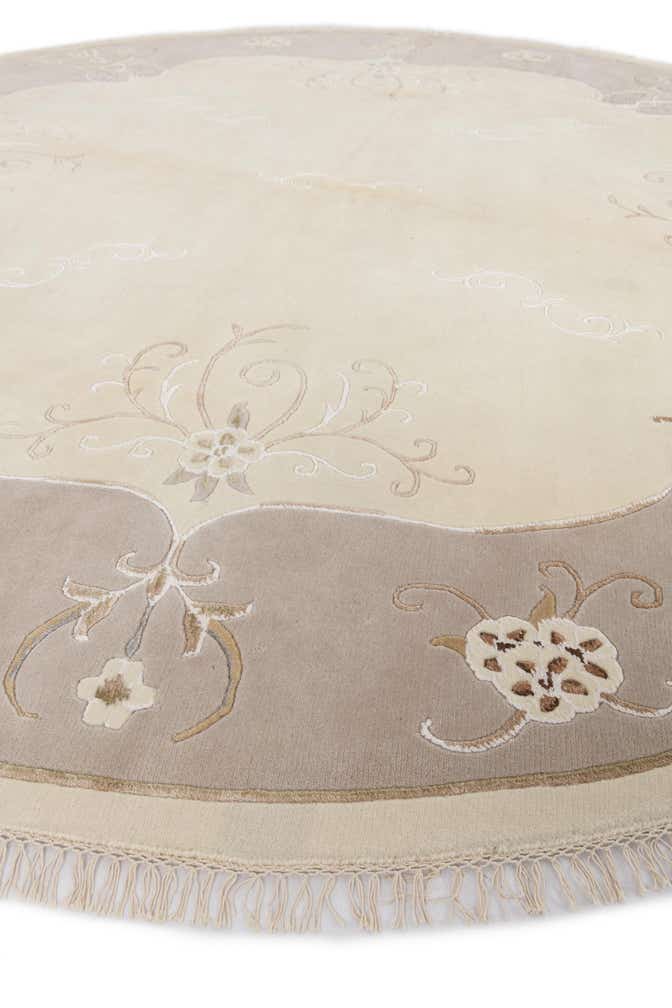 9' 11 x 9' 11 Hand Knotted Darya Wool Round Rug