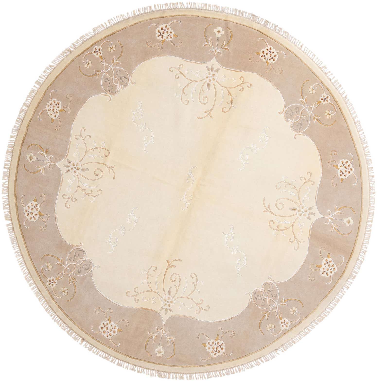 9' 11 x 9' 11 Hand Knotted Darya Wool Round Rug