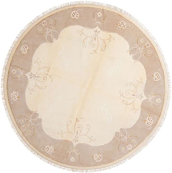 9' 11 x 9' 11 Hand Knotted Darya Wool Round Rug