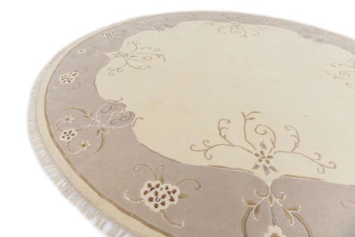 9' 10 x 9' 10 Hand Knotted Darya Wool Round Rug