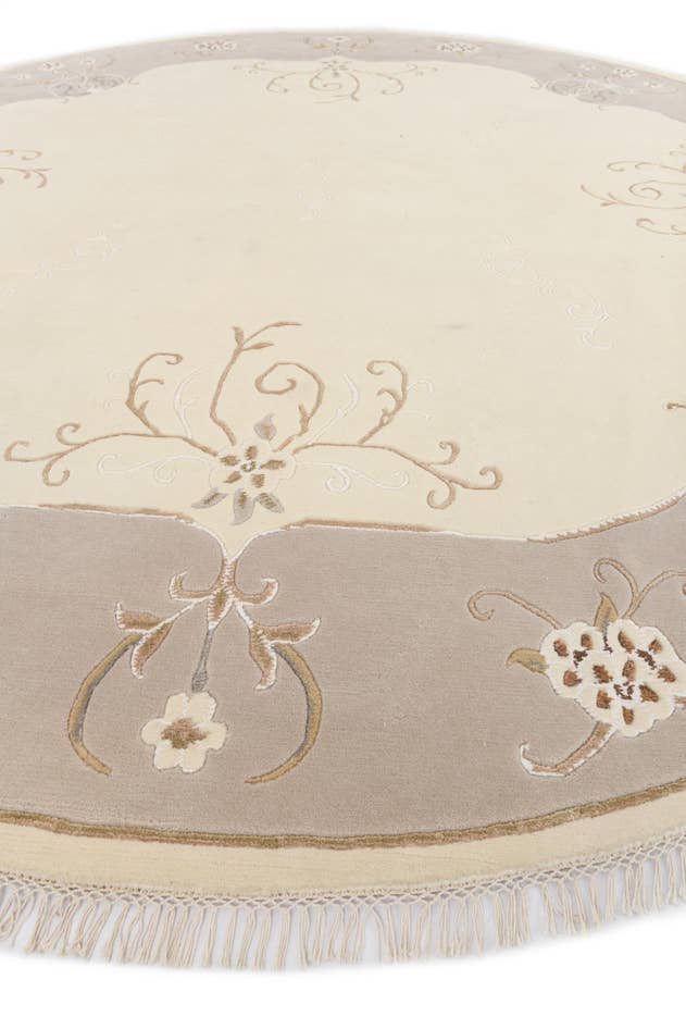 Detail image of 9' 10 x 9' 10 Hand Knotted Darya Wool Round Rug