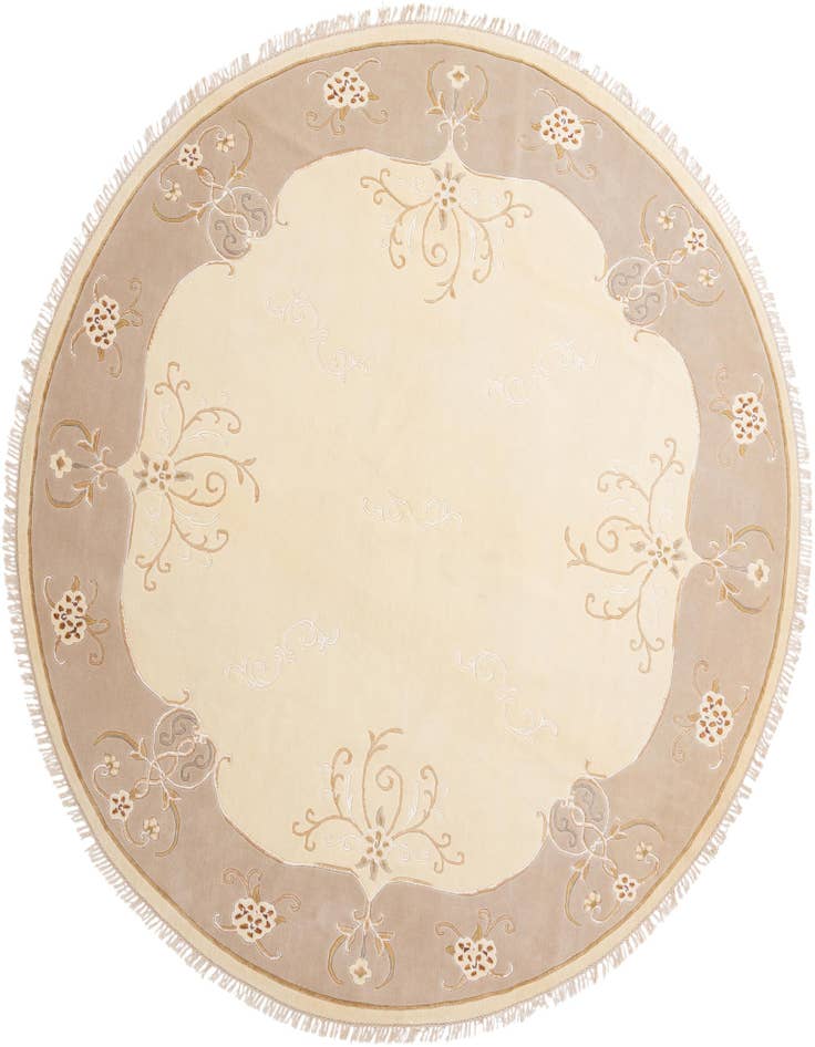Detail image of 9' 10 x 9' 10 Hand Knotted Darya Wool Round Rug