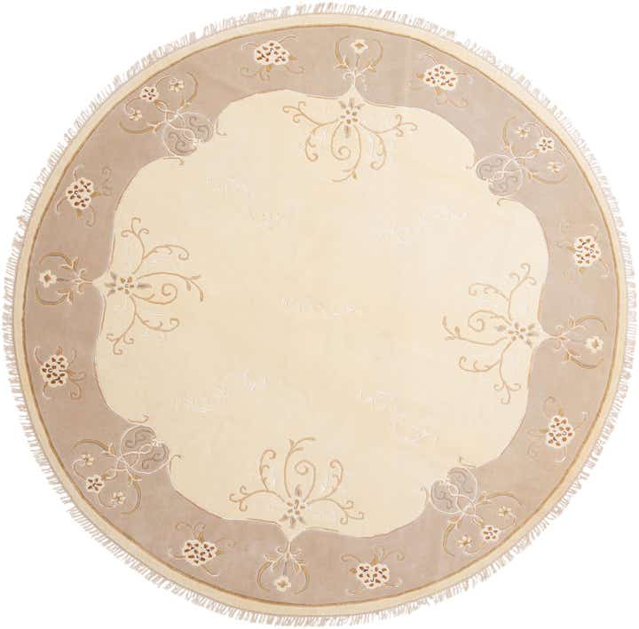 9' 10 x 9' 10 Hand Knotted Darya Wool Round Rug