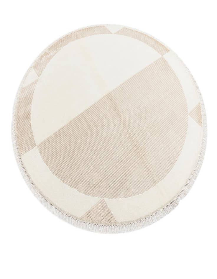 Detail image of 6' 6 x 6' 6  Hand Knotted Darya Wool Round Rug
