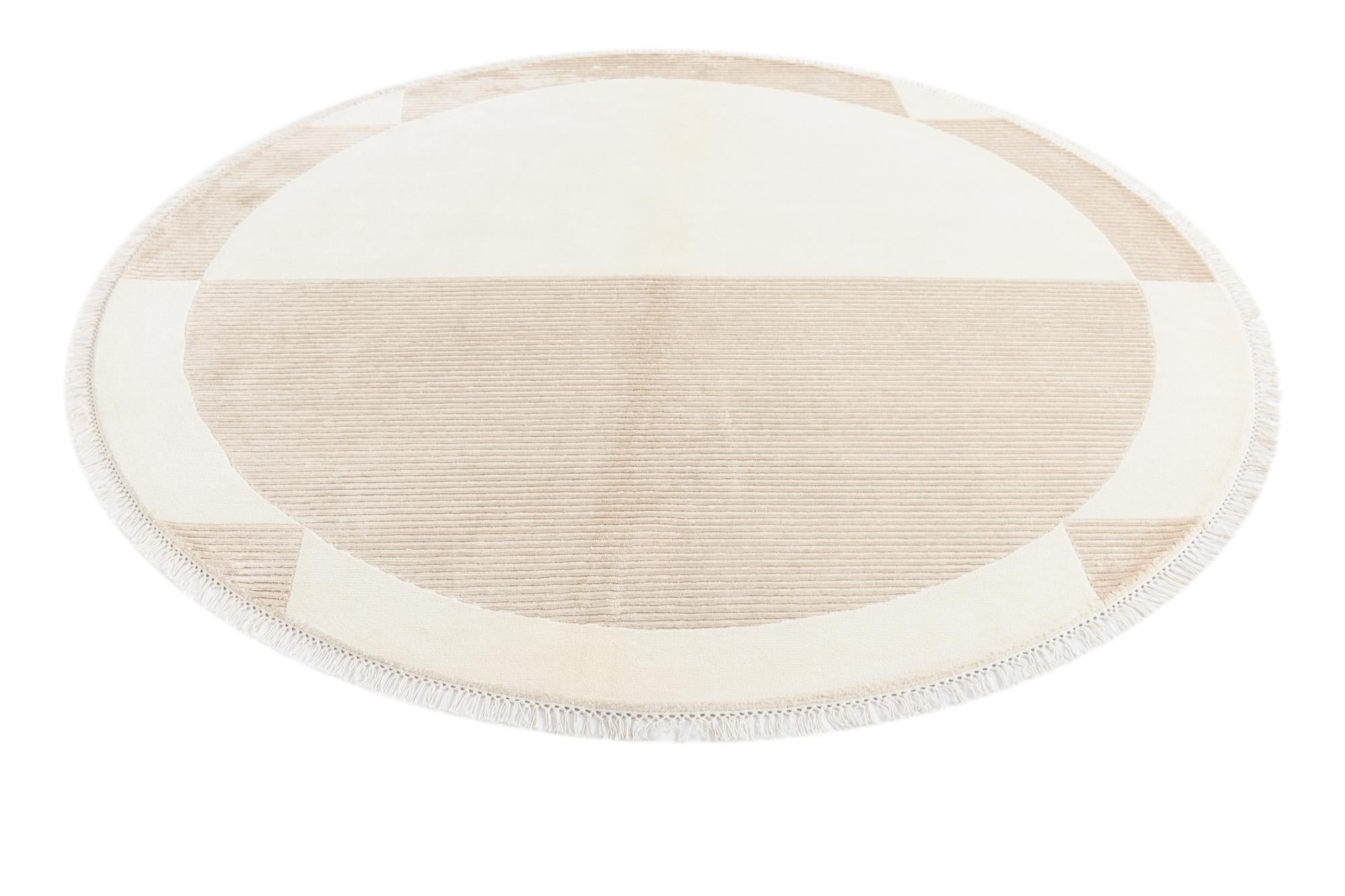 6' 6 x 6' 6 Hand Knotted Darya Wool Round Rug