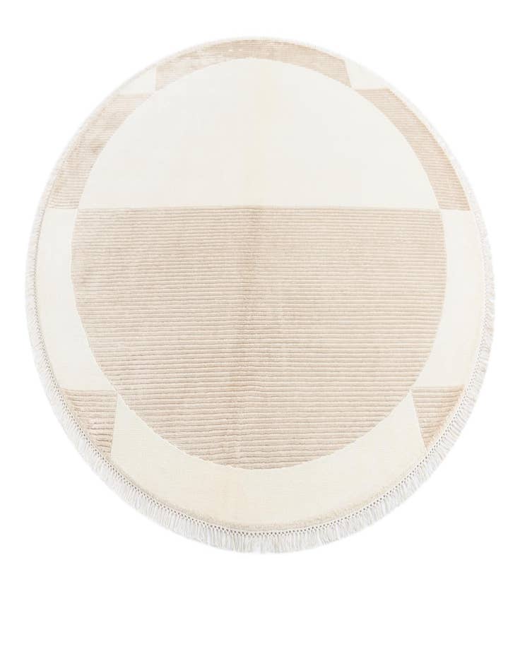 Detail image of 6' 6 x 6' 6  Hand Knotted Darya Wool Round Rug