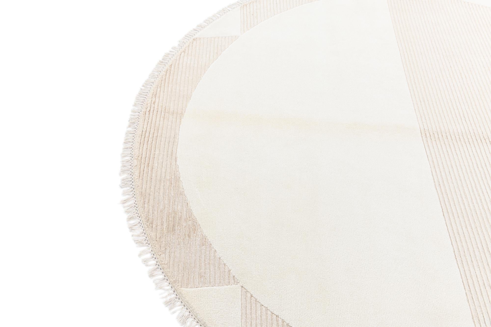 6' 6 x 6' 6 Hand Knotted Darya Wool Round Rug