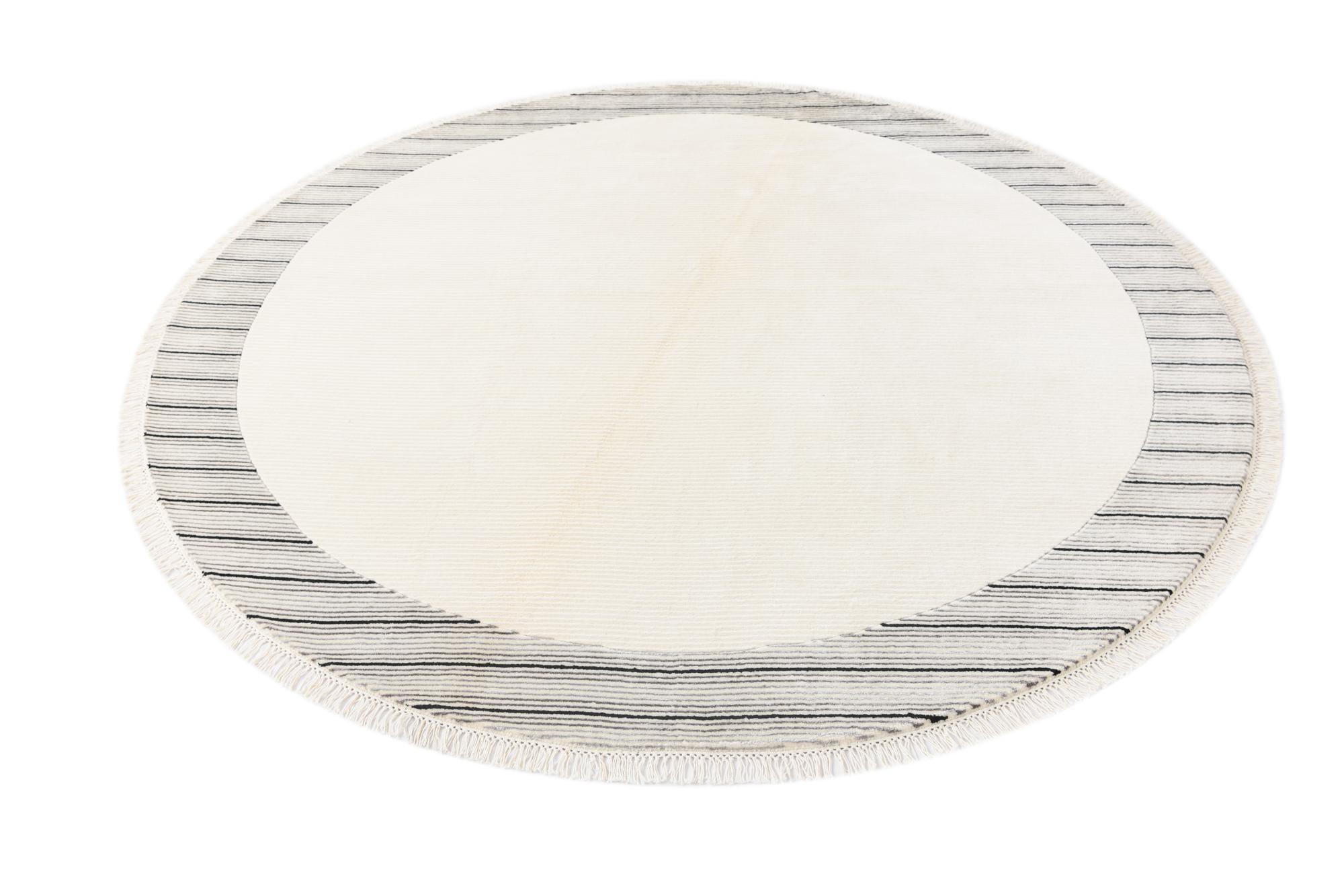 6' 6 x 6' 6 Hand Knotted Darya Wool Round Rug