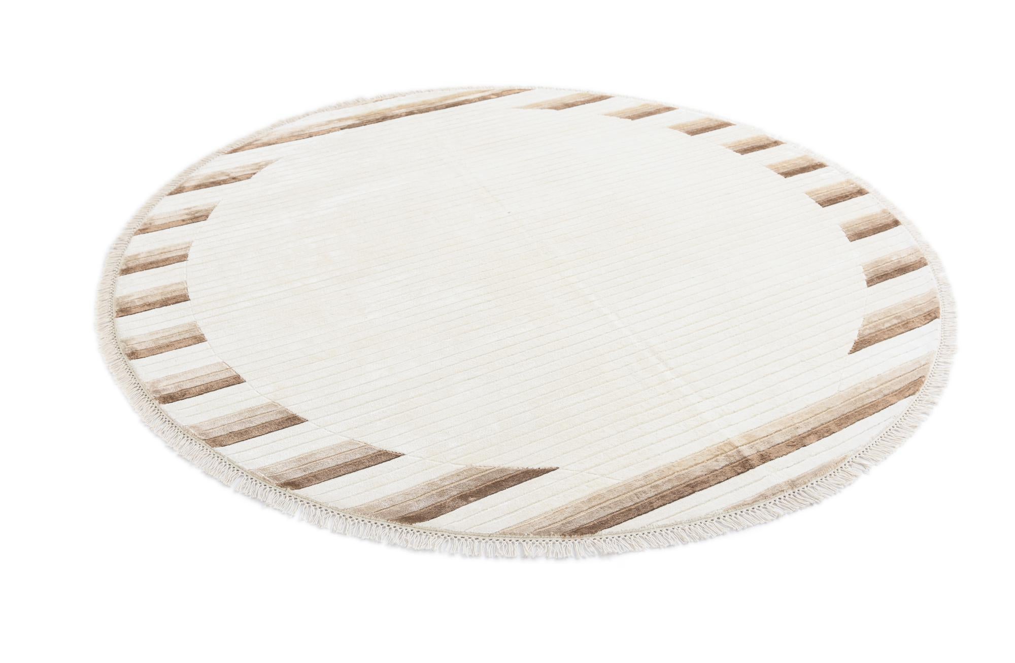 6' 6 x 6' 6 Hand Knotted Darya Wool Round Rug