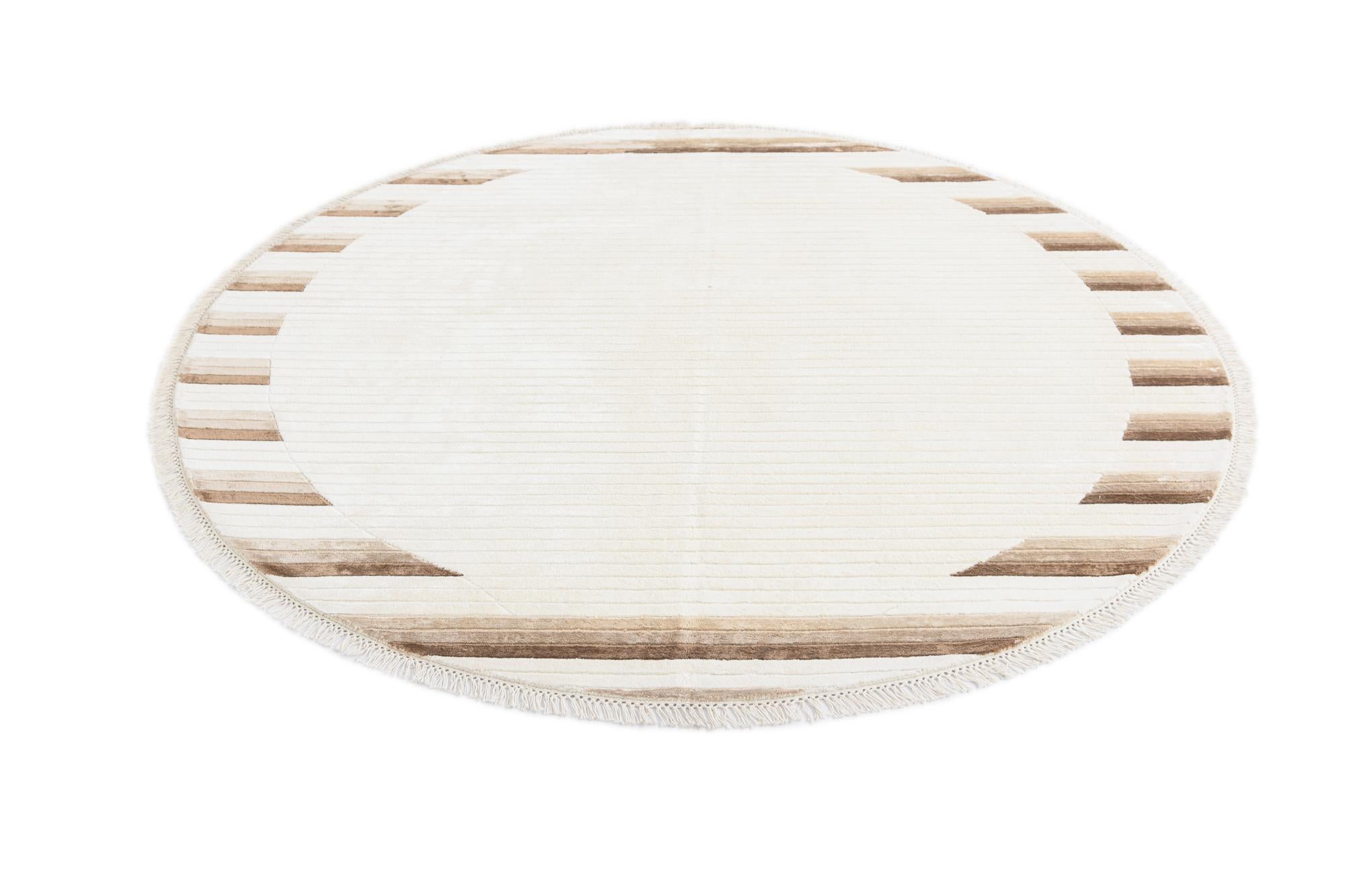6' 6 x 6' 6 Hand Knotted Darya Wool Round Rug