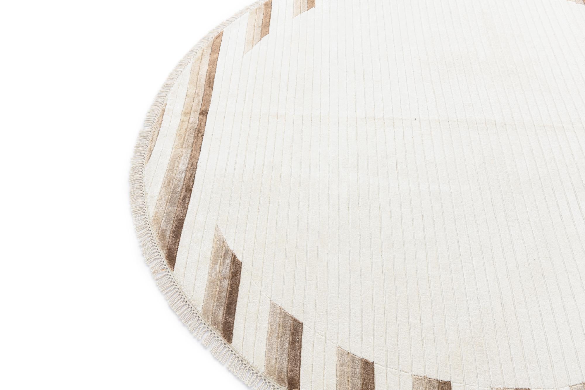 6' 6 x 6' 6 Hand Knotted Darya Wool Round Rug