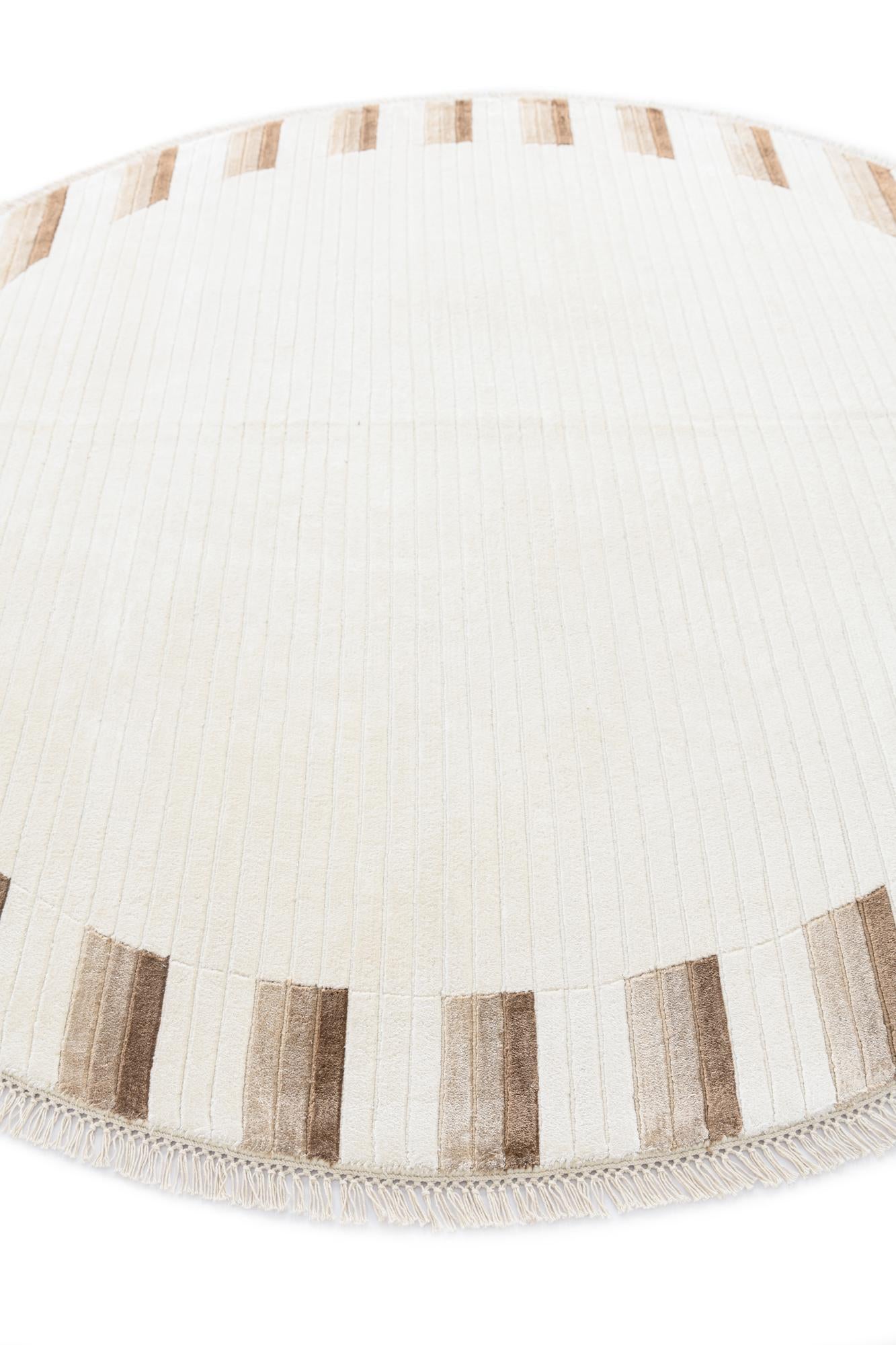 6' 6 x 6' 6 Hand Knotted Darya Wool Round Rug