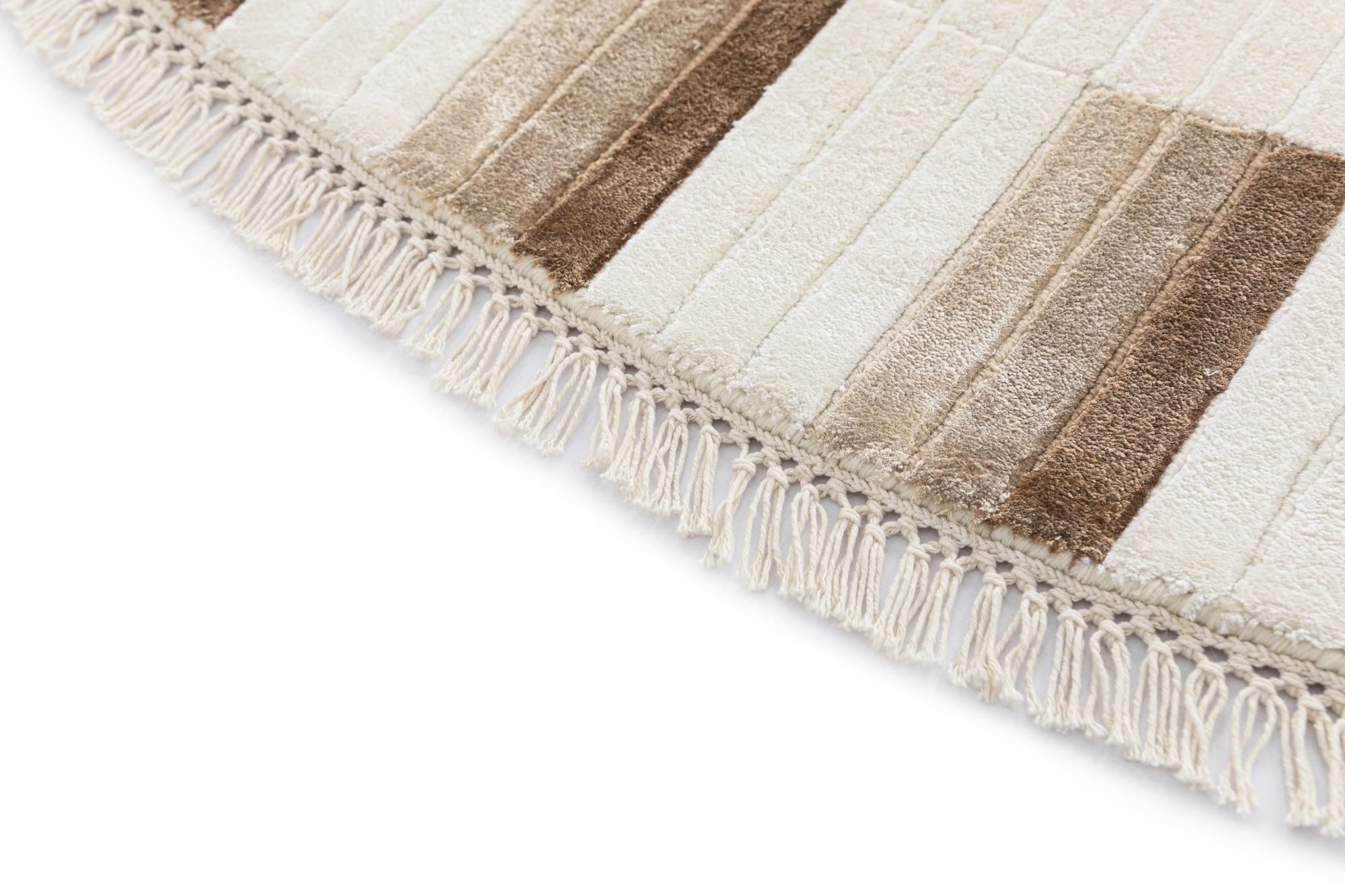 6' 6 x 6' 6 Hand Knotted Darya Wool Round Rug