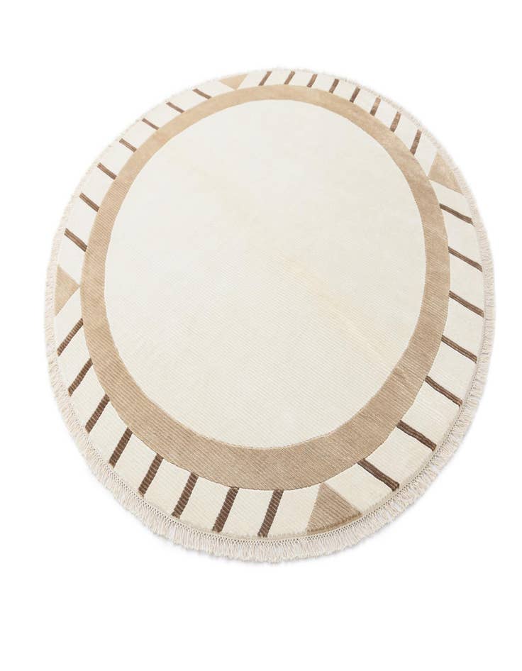 Detail image of 6' 6 x 6' 6  Hand Knotted Darya Wool Round Rug