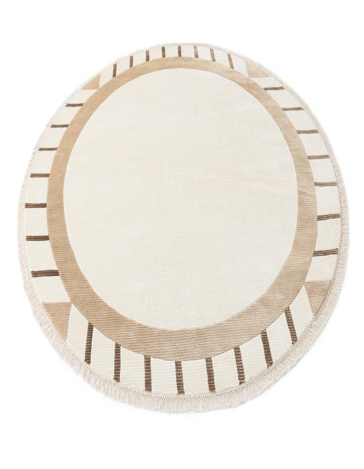 Detail image of 6' 6 x 6' 6  Hand Knotted Darya Wool Round Rug