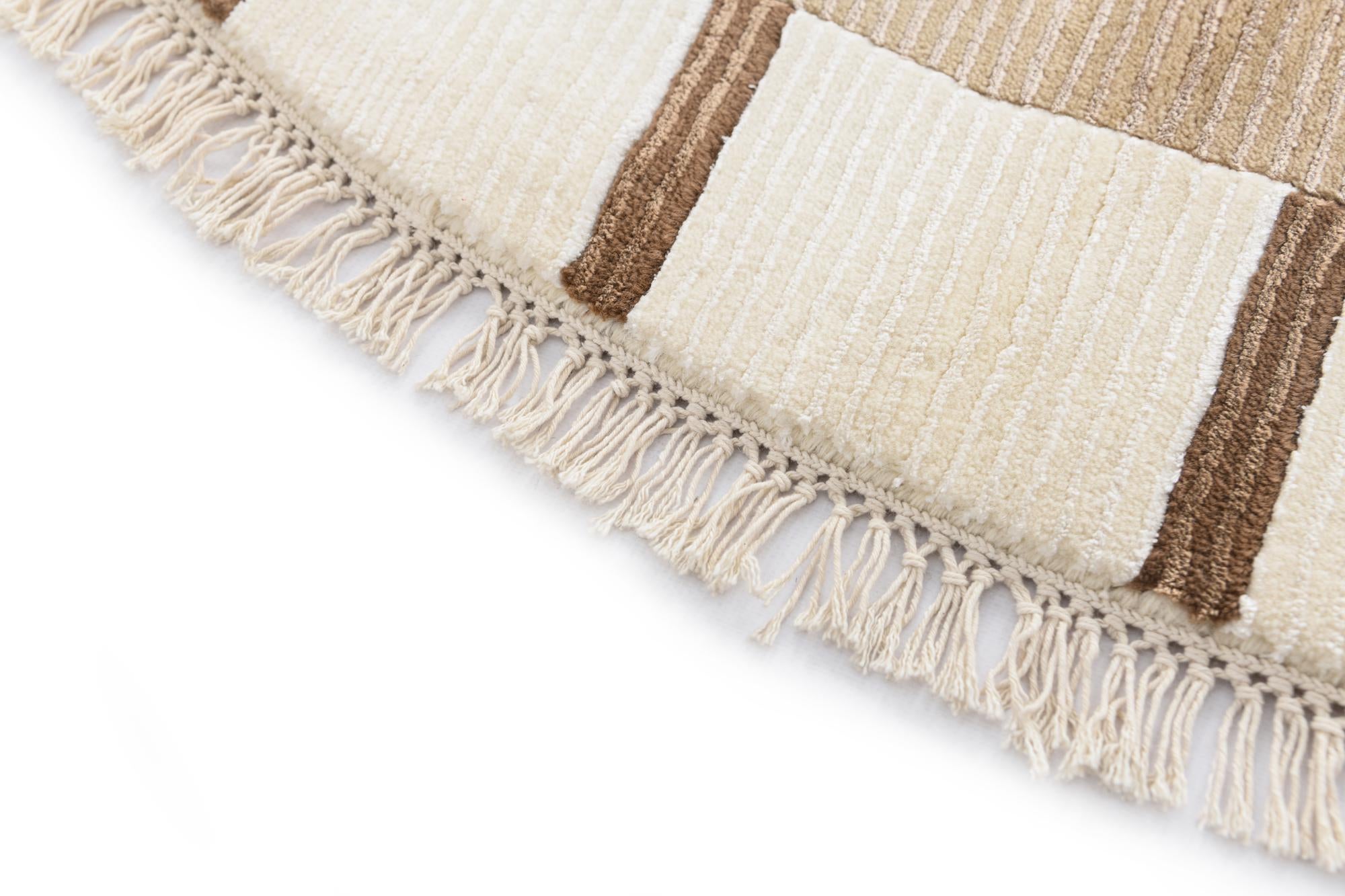 6' 6 x 6' 6 Hand Knotted Darya Wool Round Rug