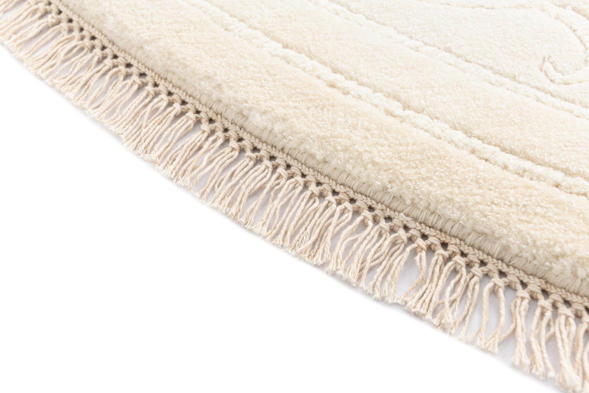6' 7 x 6' 7 Hand Knotted Darya Wool Round Rug