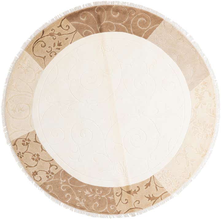 6' 5 x 6' 5 Hand Knotted Darya Wool Round Rug