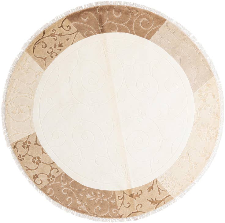 Detail image of 6' 5 x 6' 5 Hand Knotted Darya Wool Round Rug