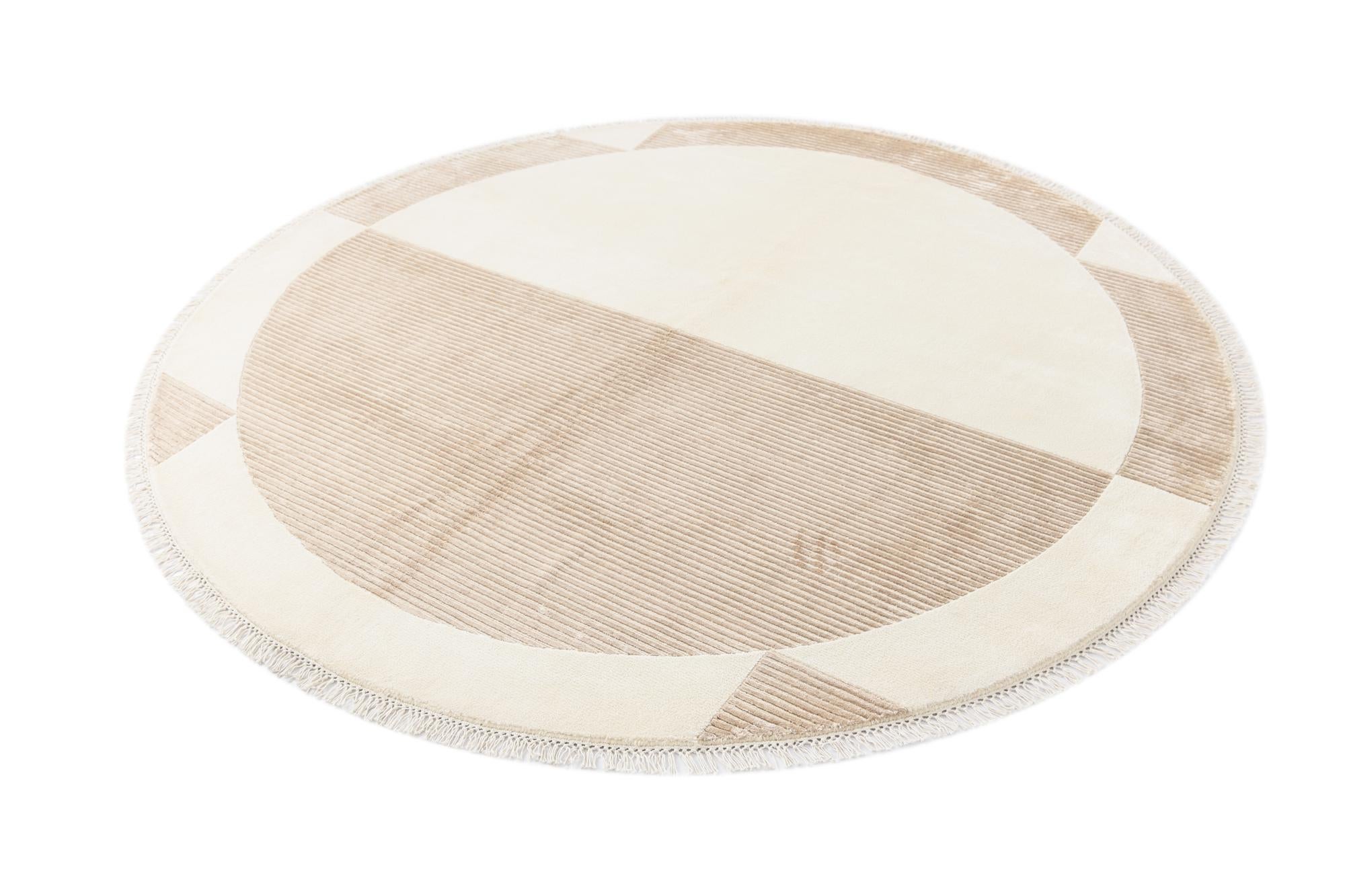 6' 6 x 6' 6 Hand Knotted Darya Wool Round Rug