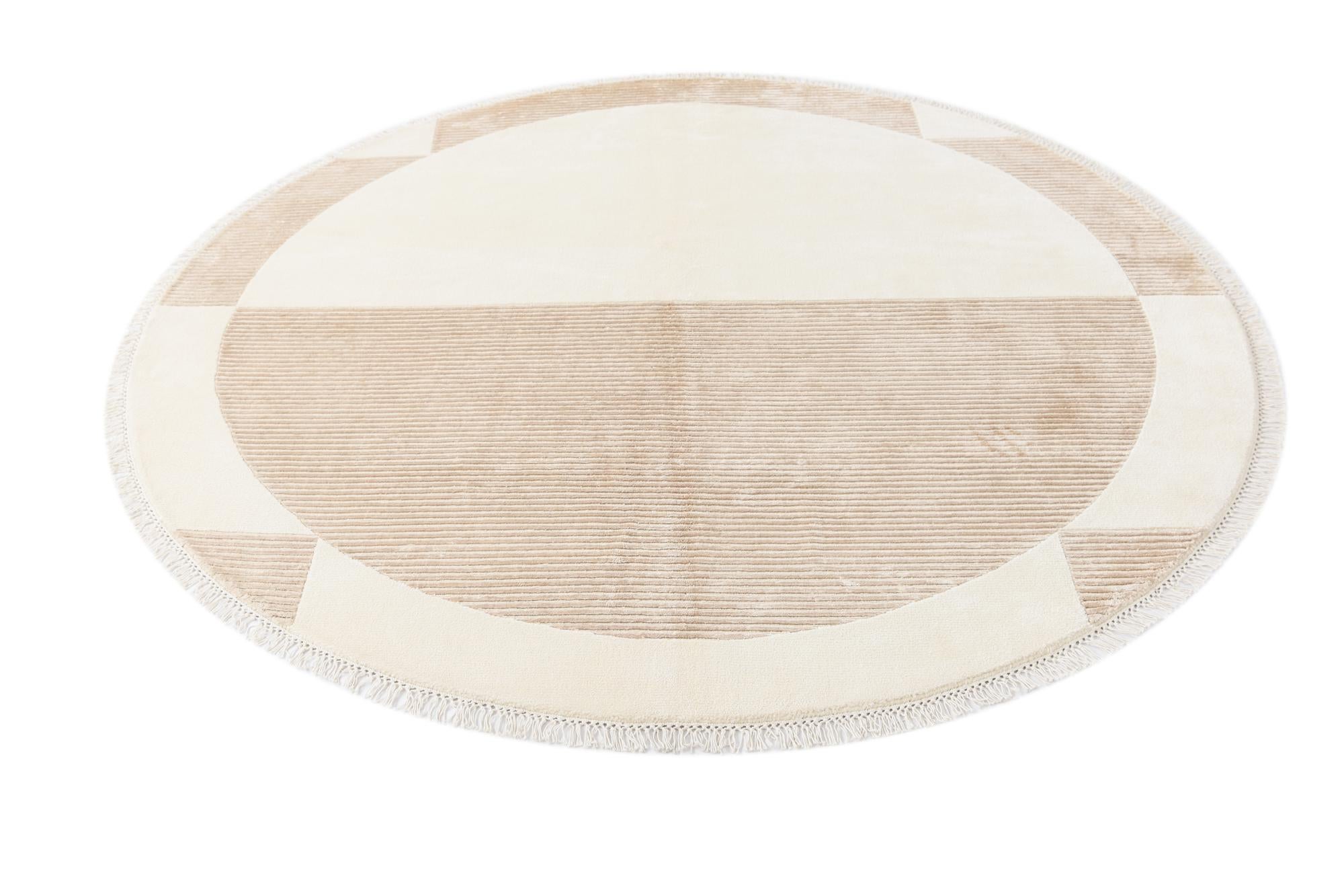 6' 6 x 6' 6 Hand Knotted Darya Wool Round Rug