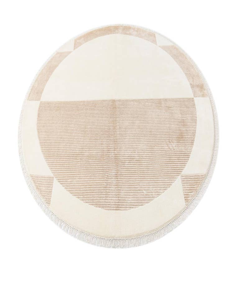 Detail image of 6' 6 x 6' 6  Hand Knotted Darya Wool Round Rug