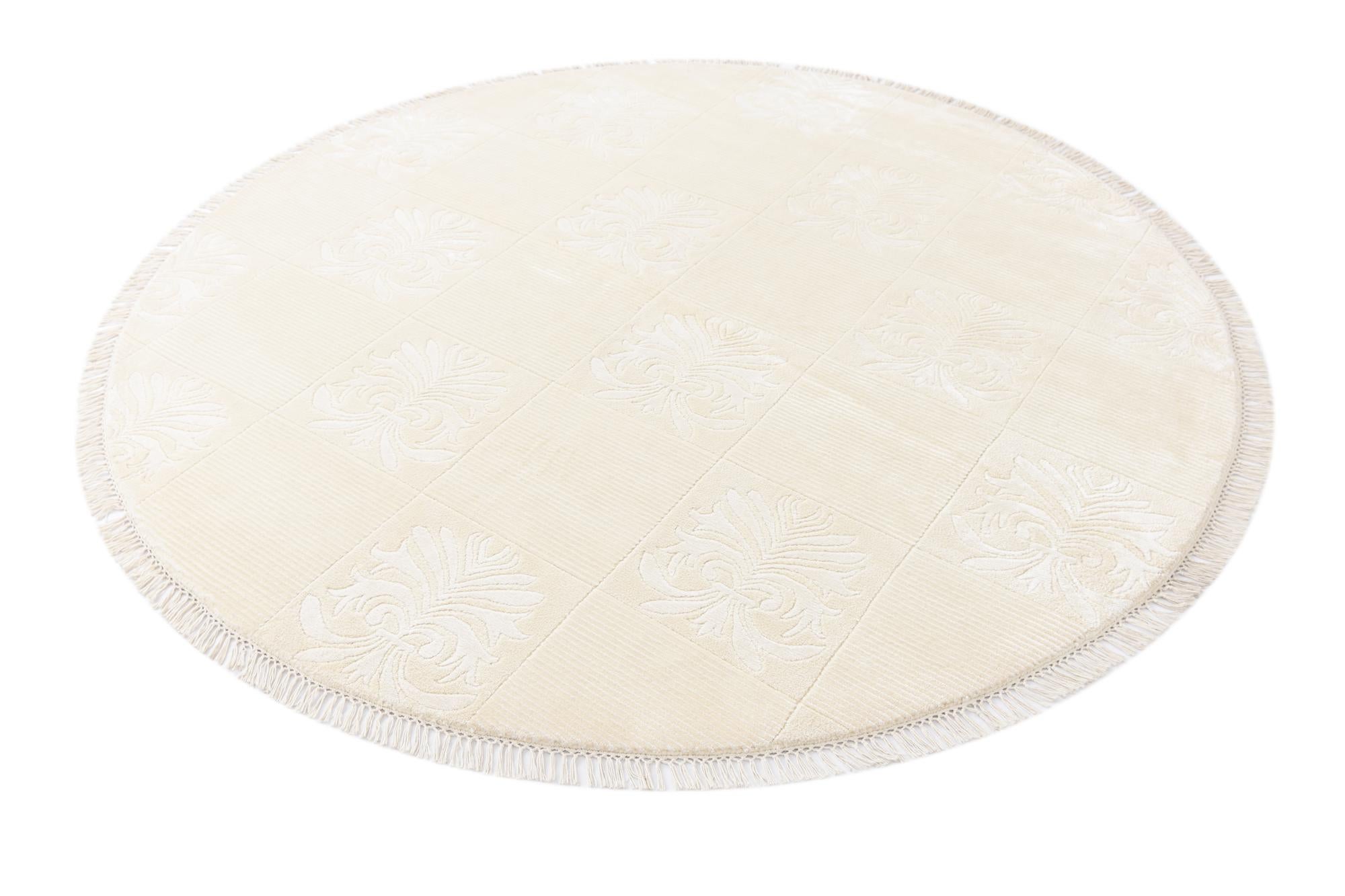 6' 6 x 6' 6 Hand Knotted Darya Wool Round Rug