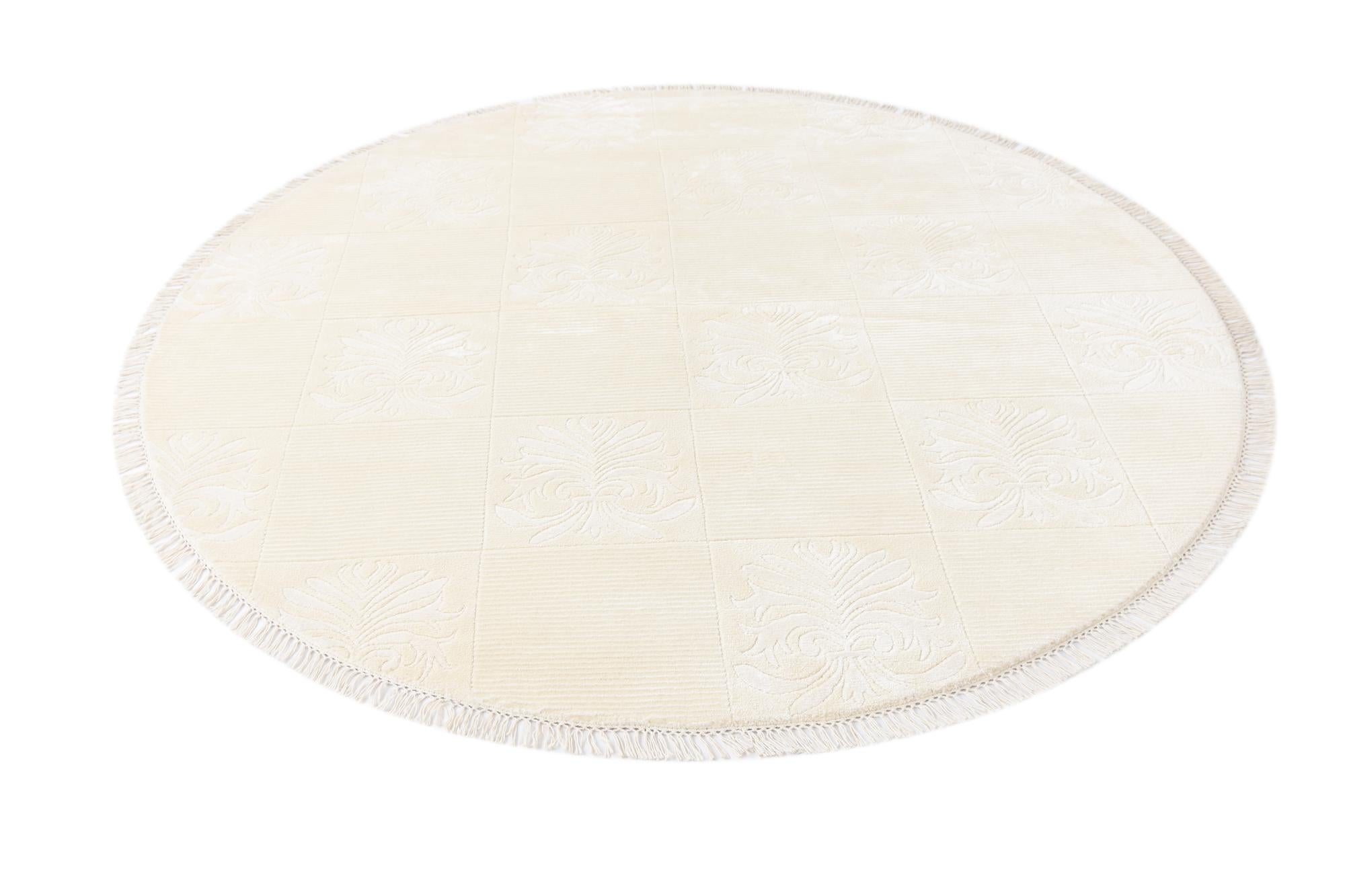 6' 6 x 6' 6 Hand Knotted Darya Wool Round Rug