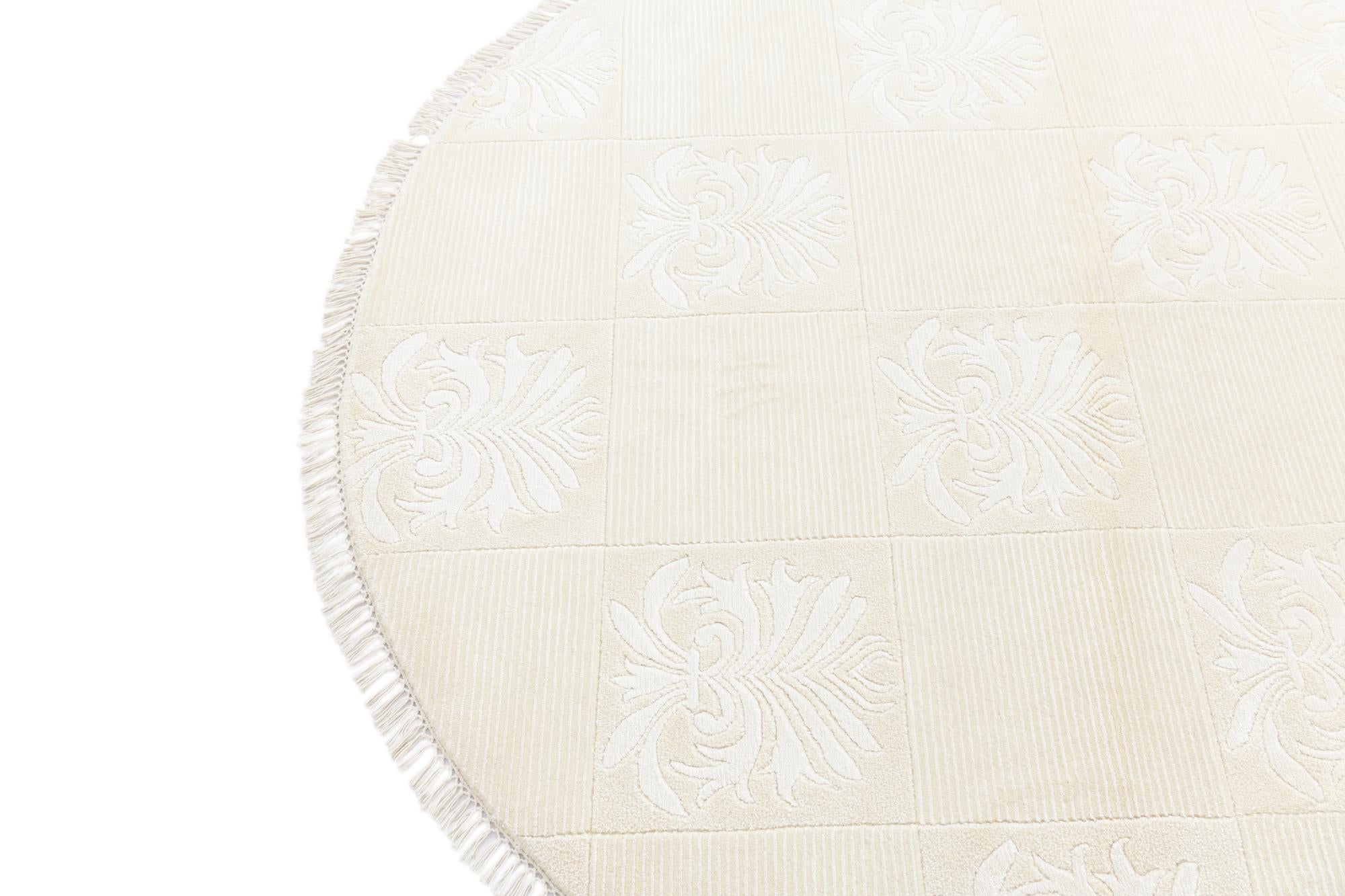 6' 6 x 6' 6 Hand Knotted Darya Wool Round Rug