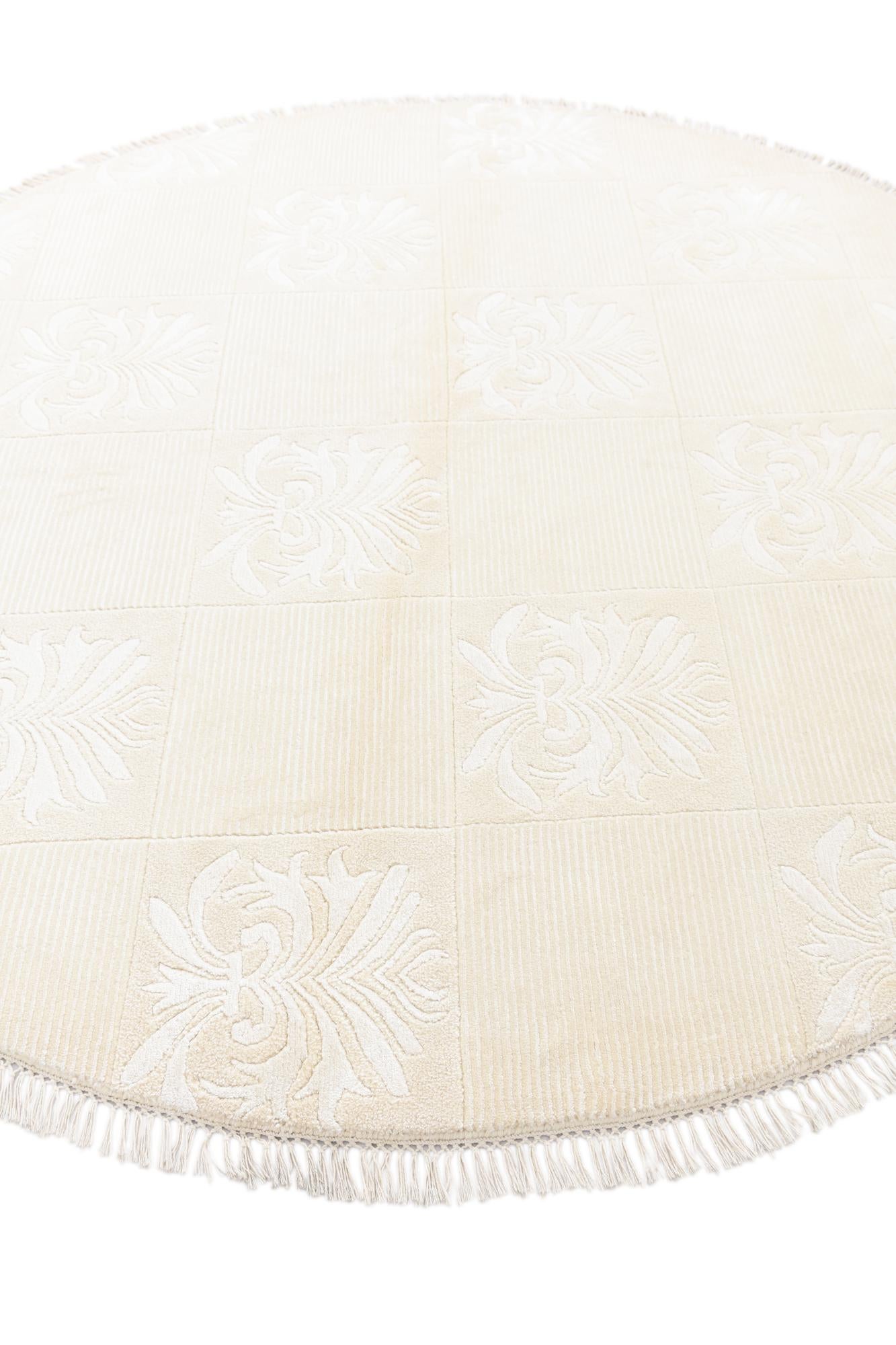 6' 6 x 6' 6 Hand Knotted Darya Wool Round Rug