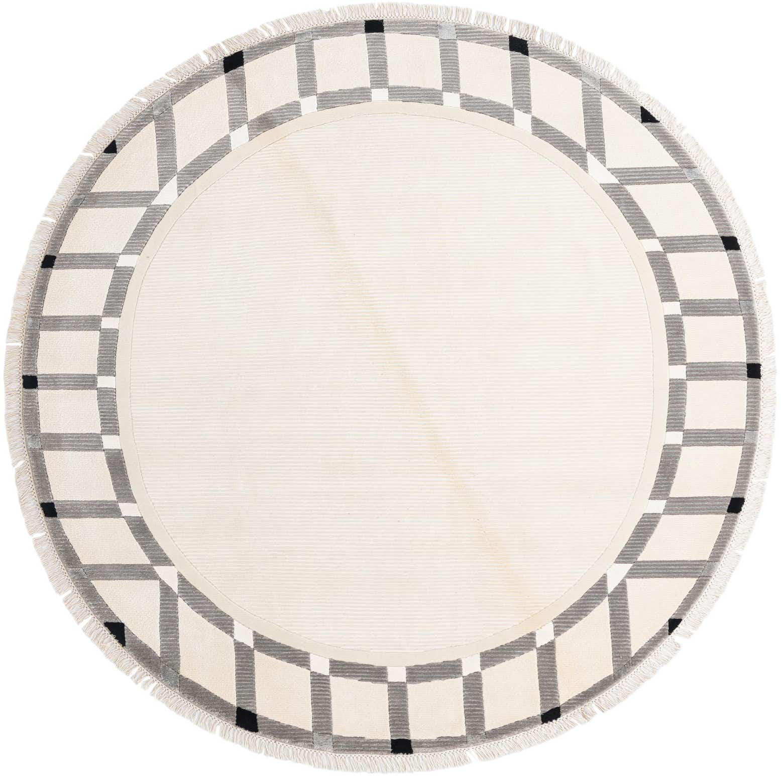 6' 7 x 6' 7 Hand Knotted Darya Wool Round Rug