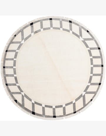 6' 7 x 6' 7 Hand Knotted Darya Wool Round Rug