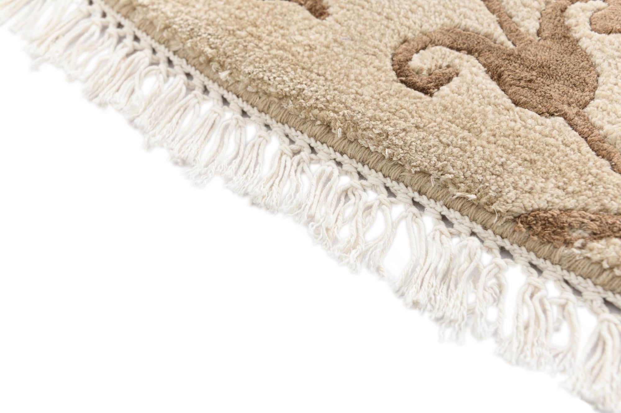 6' 7 x 6' 7 Hand Knotted Darya Wool Round Rug