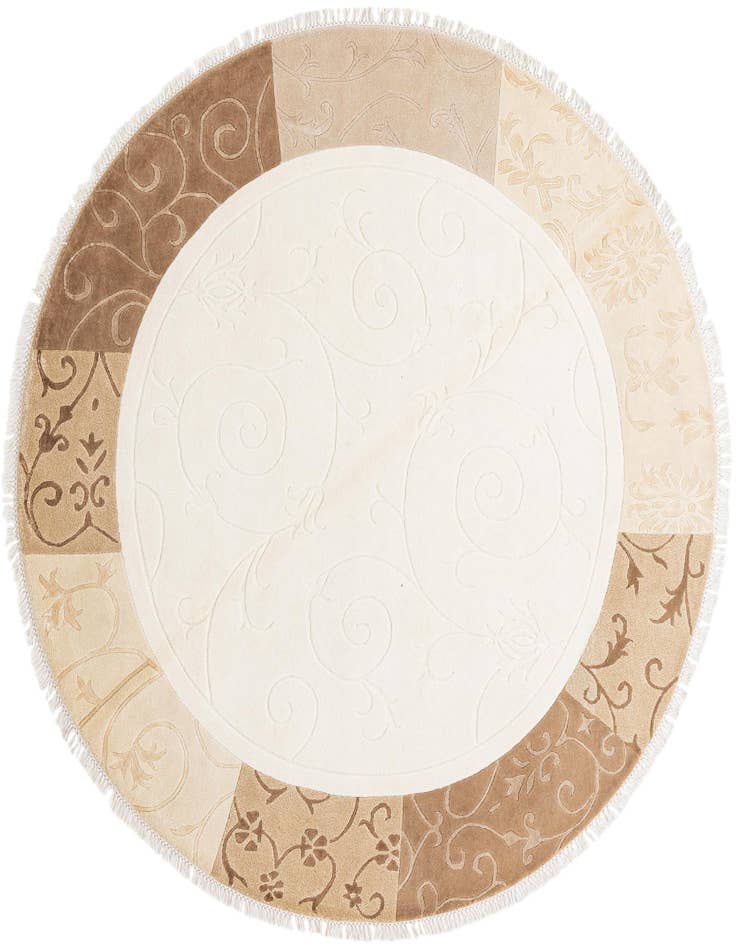 Detail image of 6' 7 x 6' 7 Hand Knotted Darya Wool Round Rug