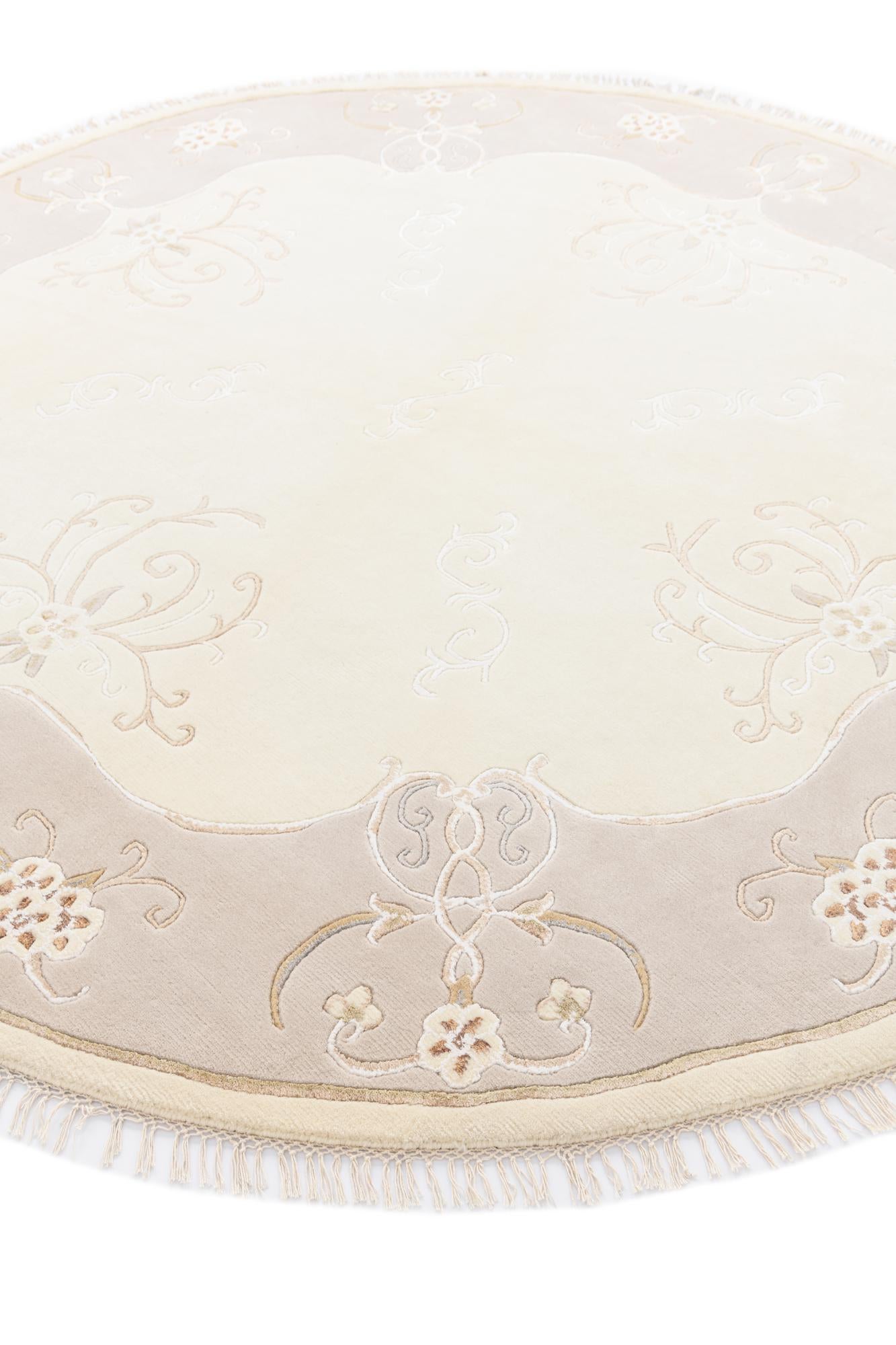 8' 1 x 8' 1 Hand Knotted Darya Wool Round Rug