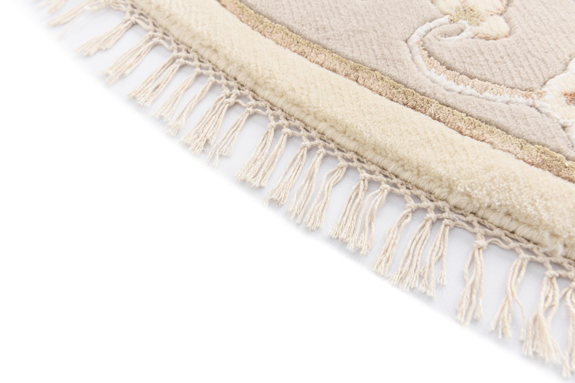 8' 1 x 8' 1 Hand Knotted Darya Wool Round Rug