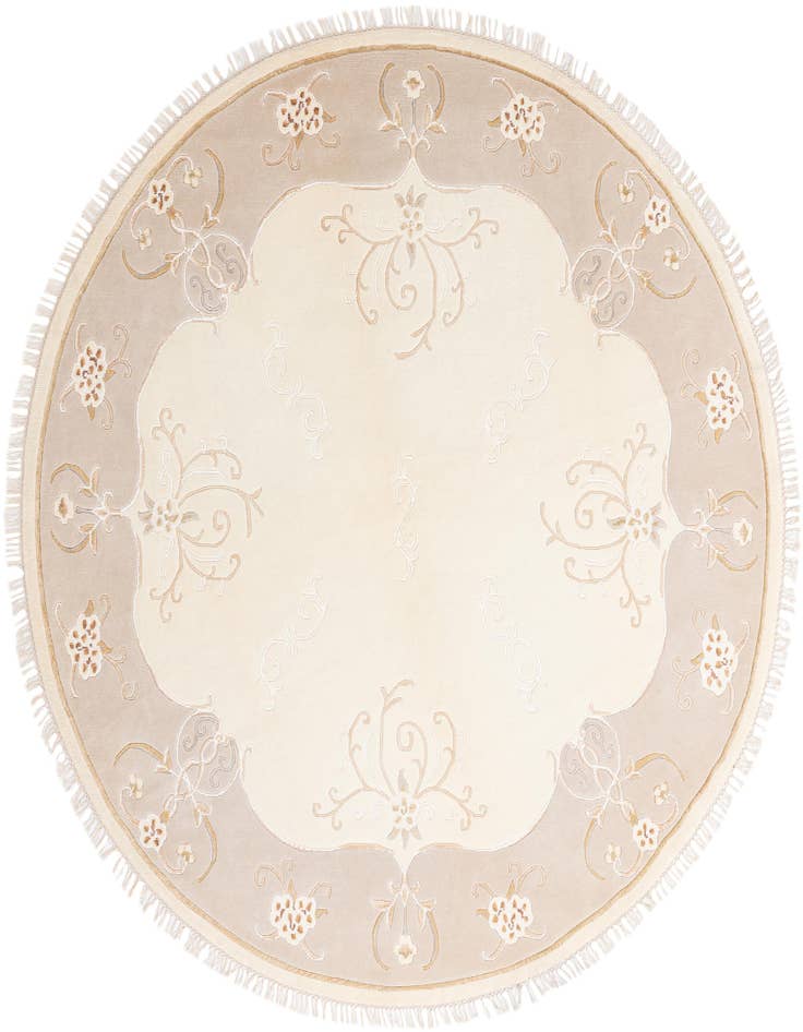 Detail image of 8' 1 x 8' 1 Hand Knotted Darya Wool Round Rug