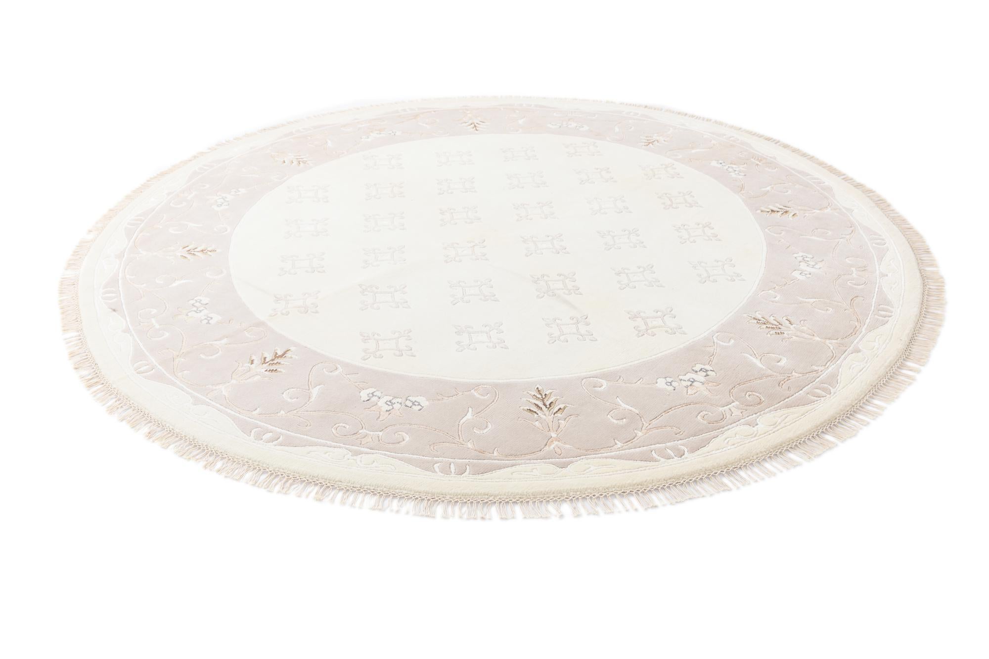 8' 4 x 8' 4 Hand Knotted Darya Wool Round Rug