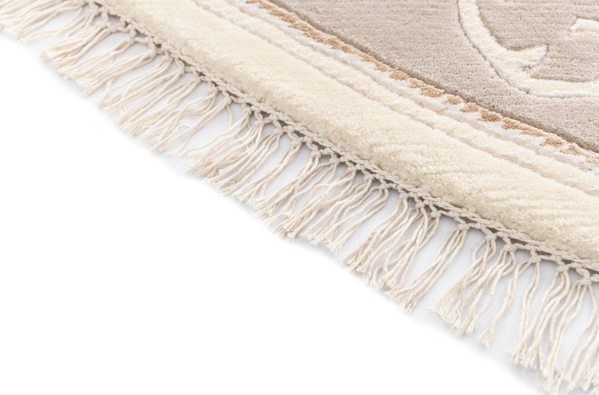 8' 2 x 8' 2 Hand Knotted Darya Wool Round Rug