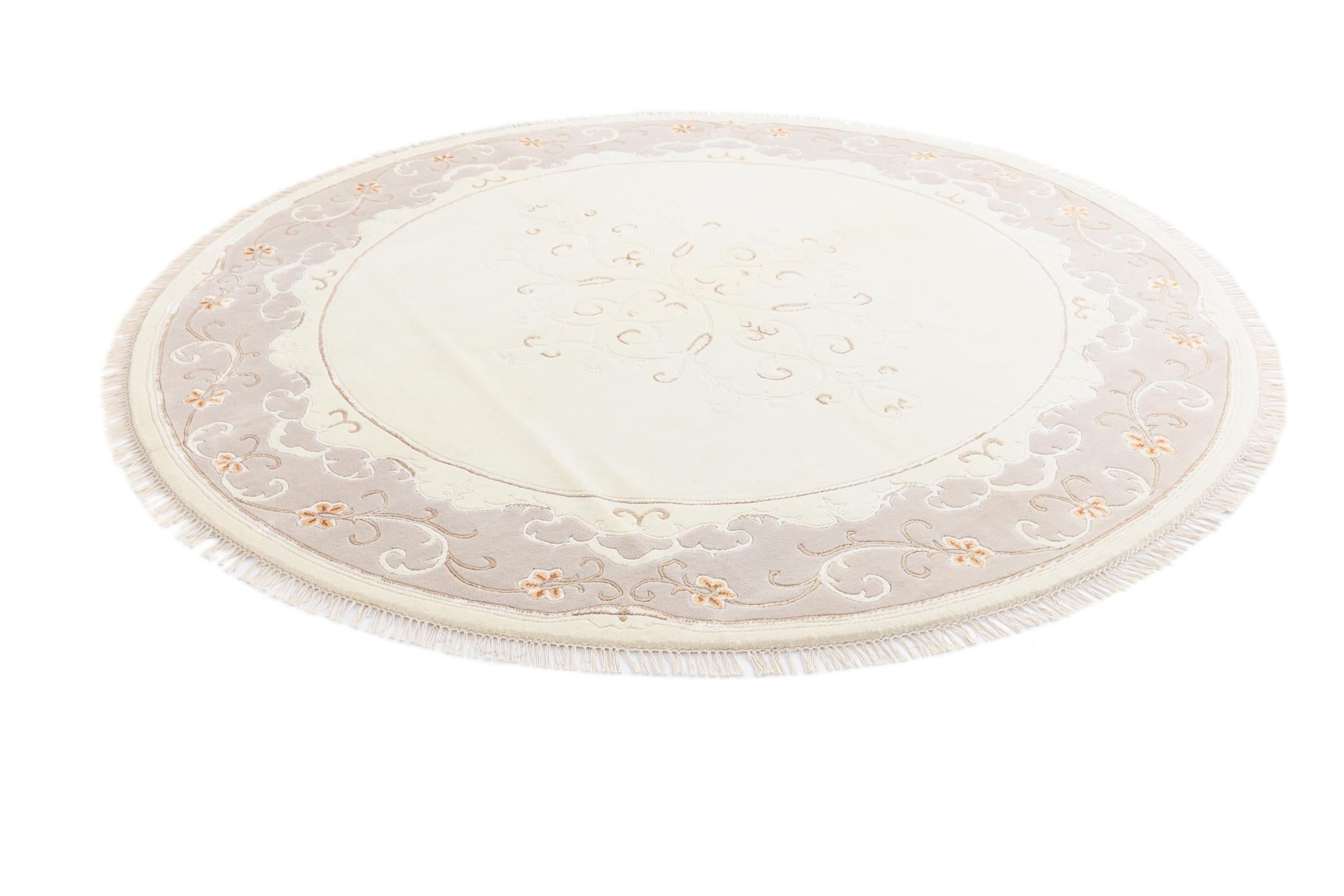 8' 3 x 8' 3 Hand Knotted Darya Wool Round Rug