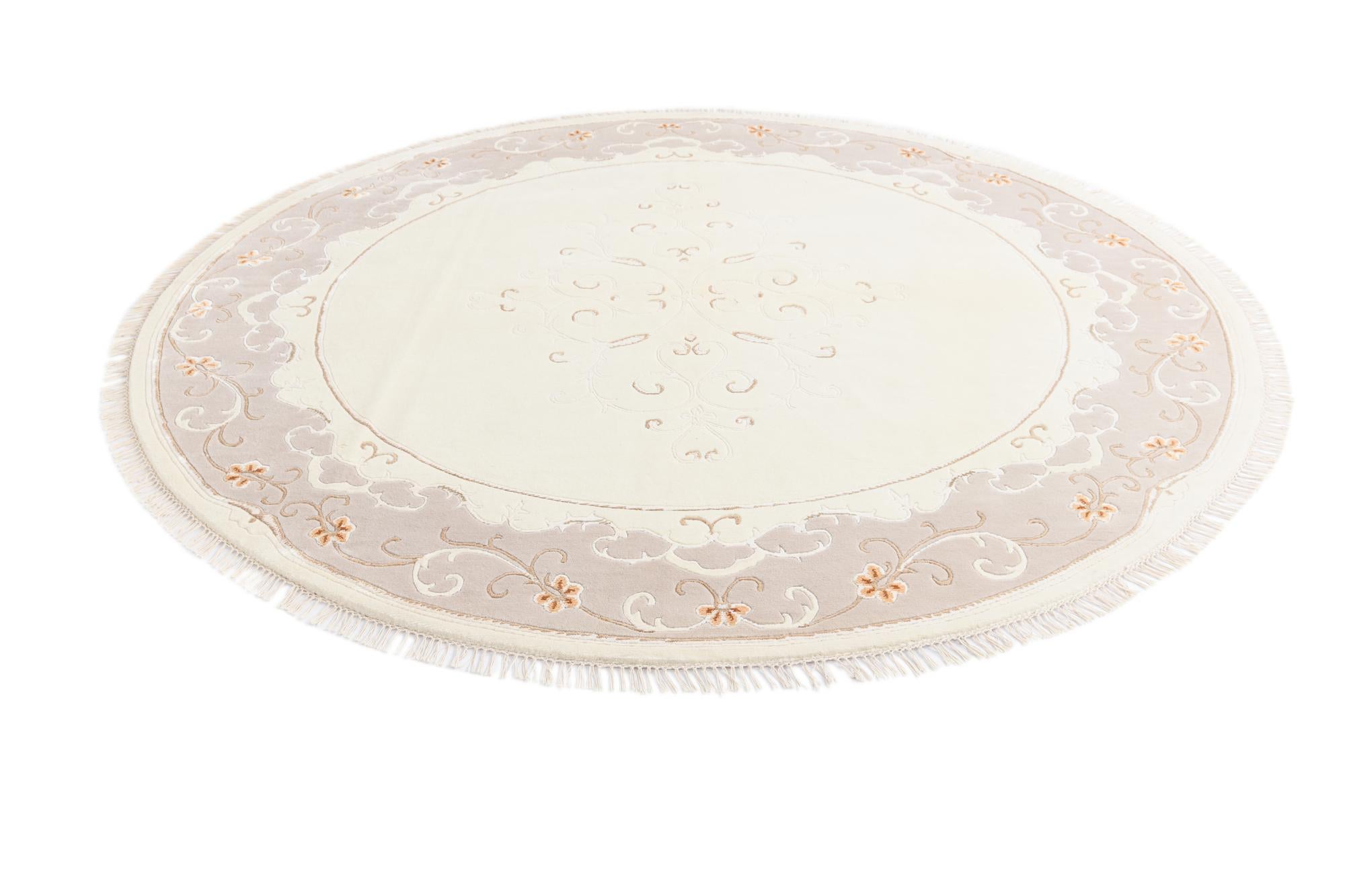 8' 3 x 8' 3 Hand Knotted Darya Wool Round Rug