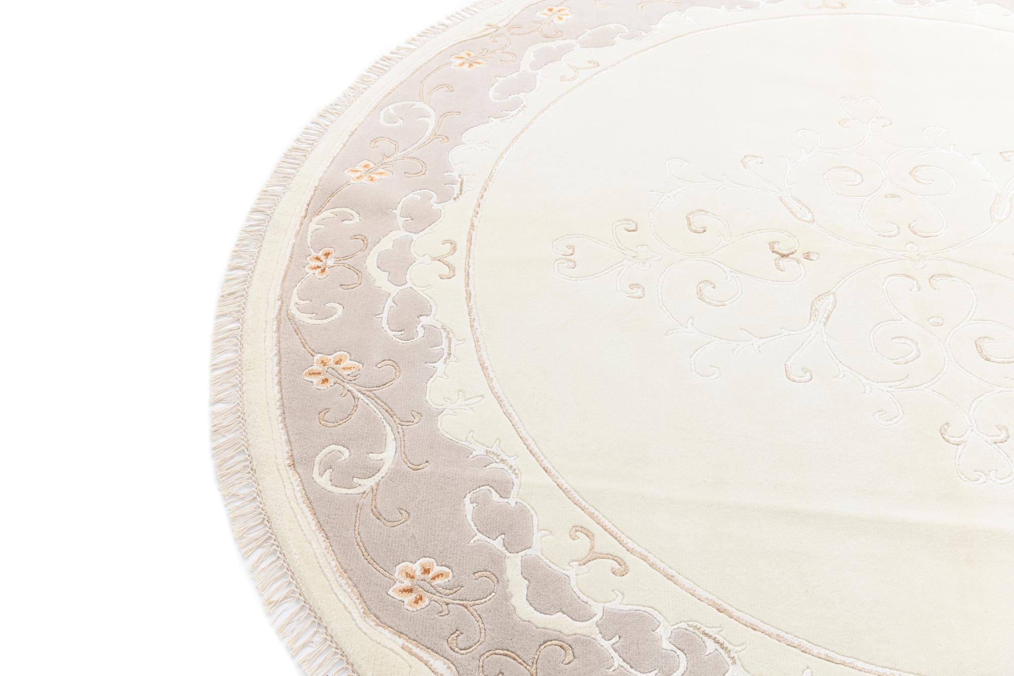 8' 3 x 8' 3 Hand Knotted Darya Wool Round Rug