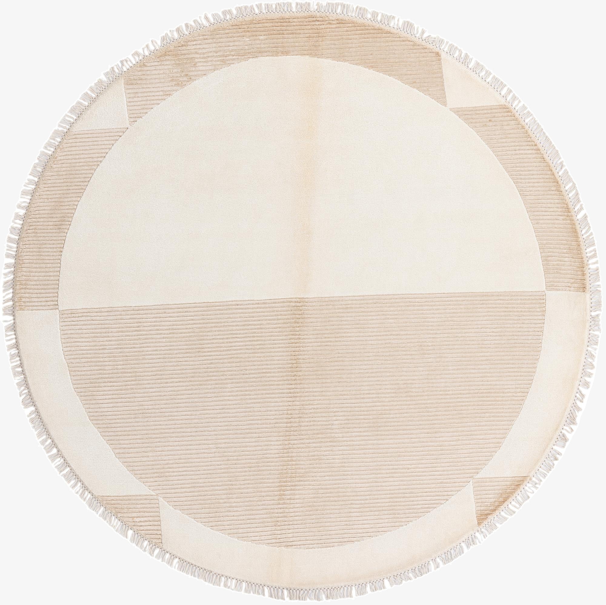 6' 6 x 6' 6  Hand Knotted Darya Wool Round Rug