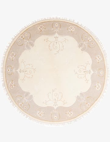 8' 1 x 8' 1 Hand Knotted Darya Wool Round Rug