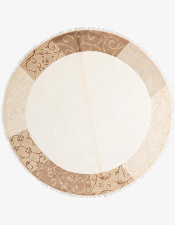 6' 5 x 6' 5 Hand Knotted Darya Wool Round Rug