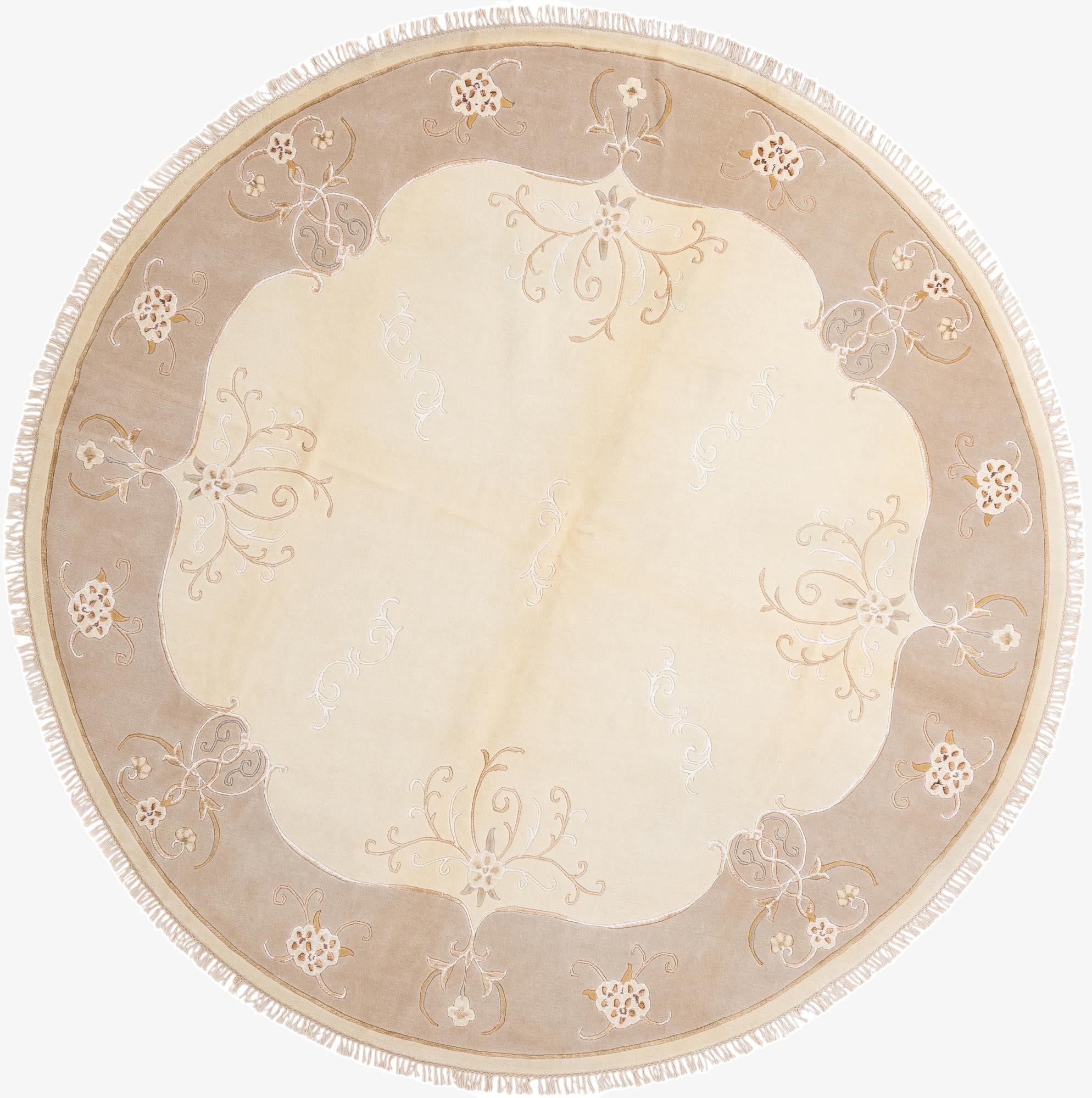 9' 11 x 9' 11  Hand Knotted Darya Wool Round Rug