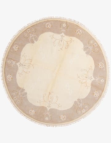 9' 11 x 9' 11 Hand Knotted Darya Wool Round Rug