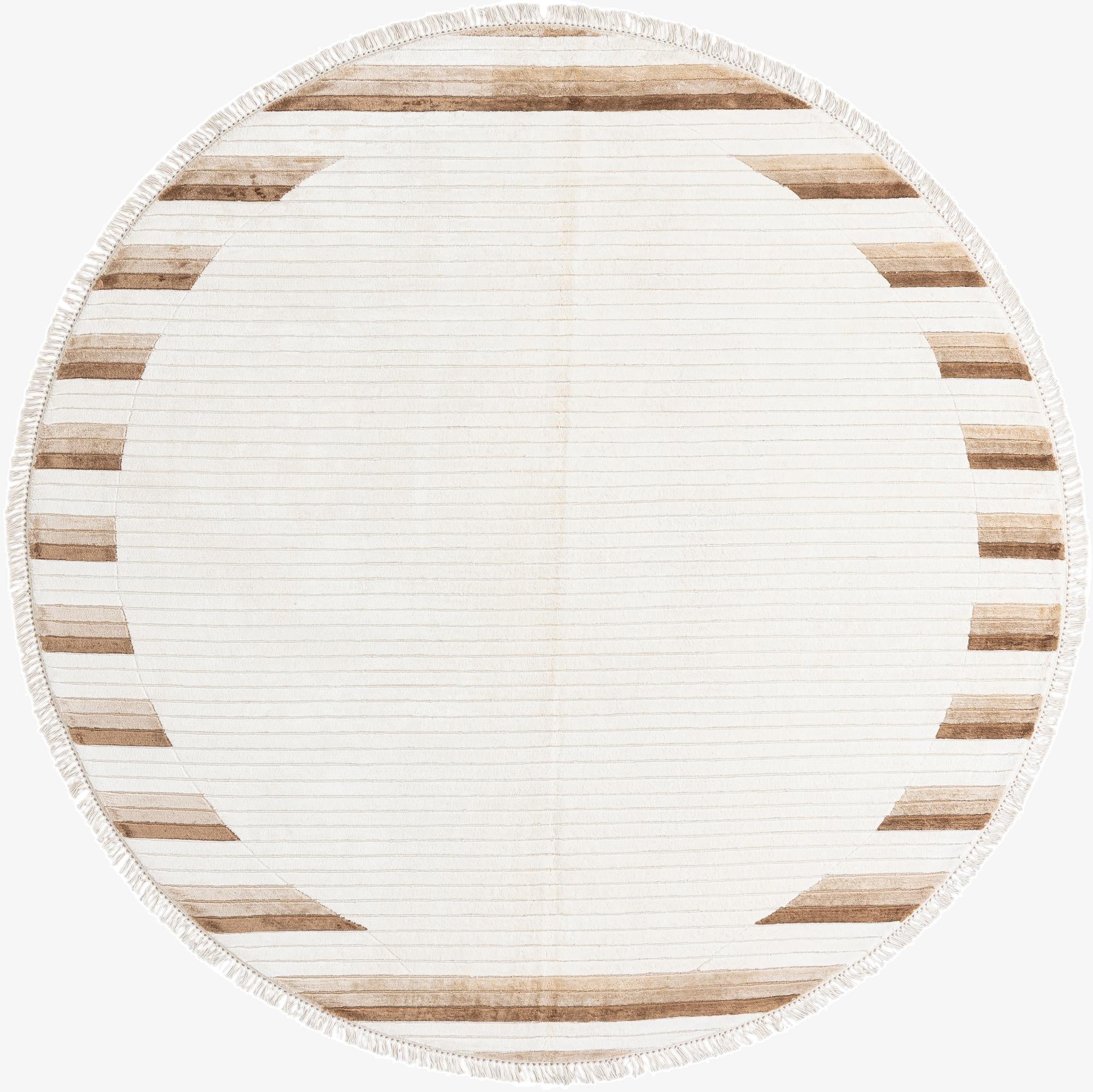 6' 6 x 6' 6  Hand Knotted Darya Wool Round Rug