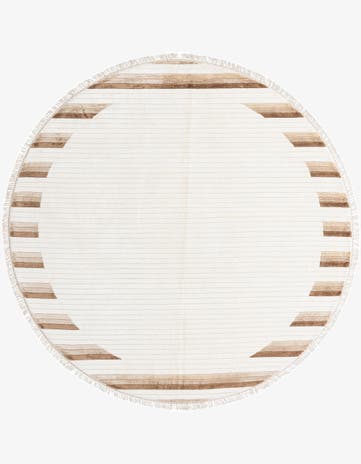 6' 6 x 6' 6 Hand Knotted Darya Wool Round Rug